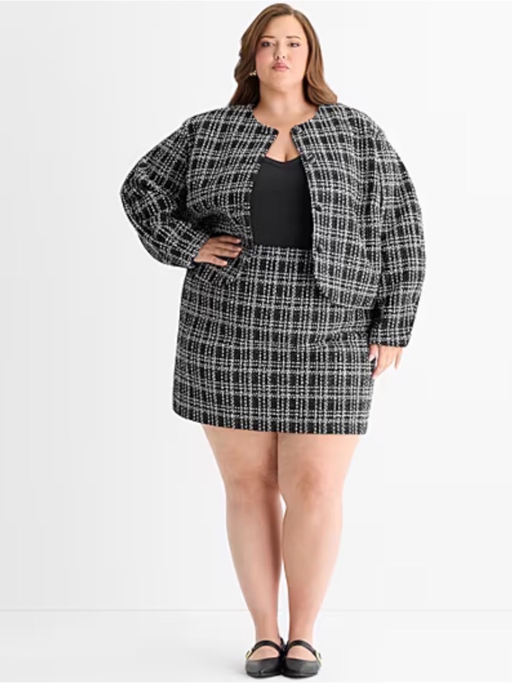 Ashley Graham Tweed skirt